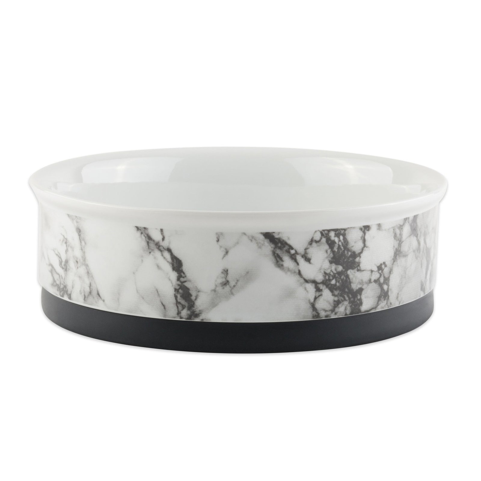 white marble pet bowl set of 2, small 3/4 c capacity