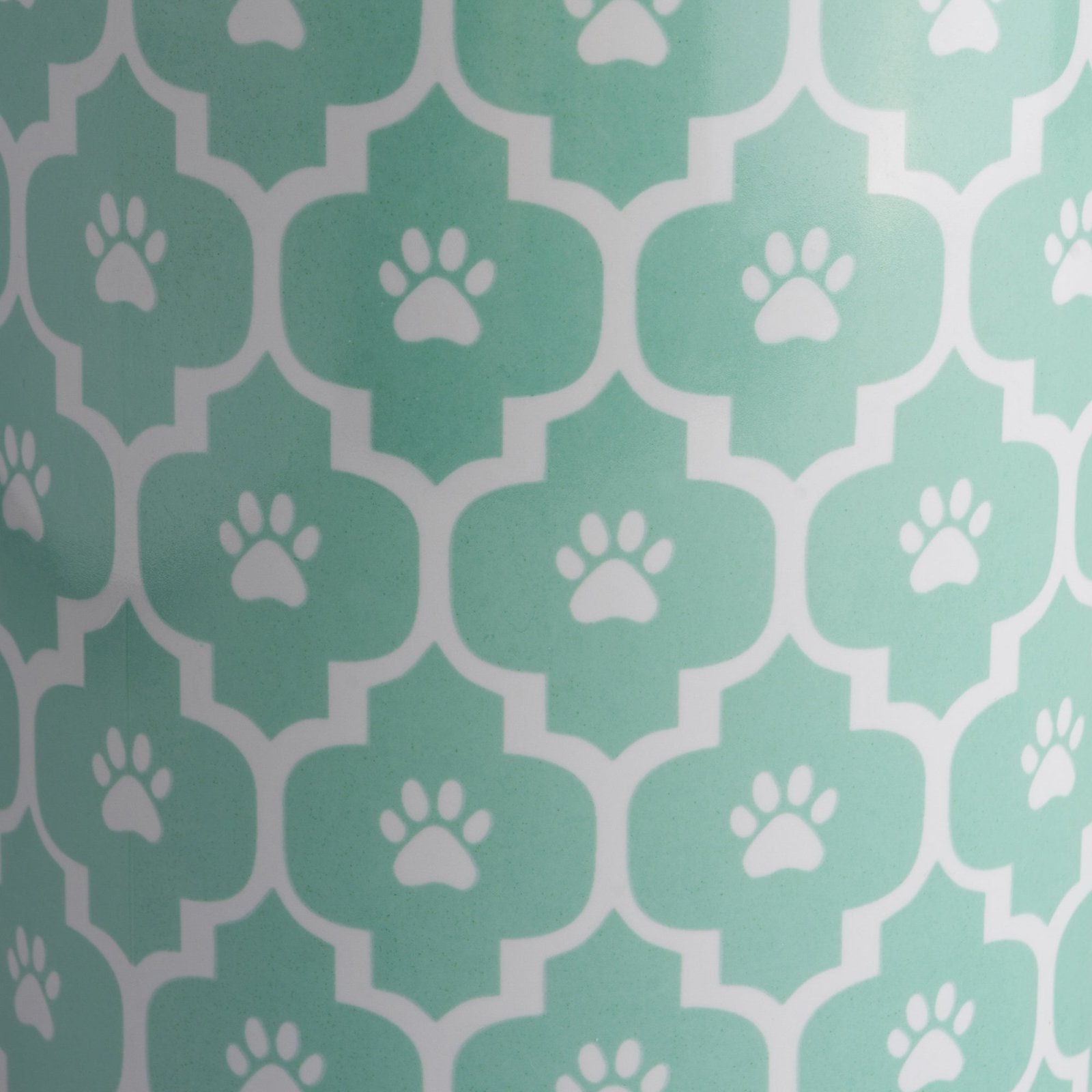aqua lattice paw print pet treat canister 4.5 cup capacity