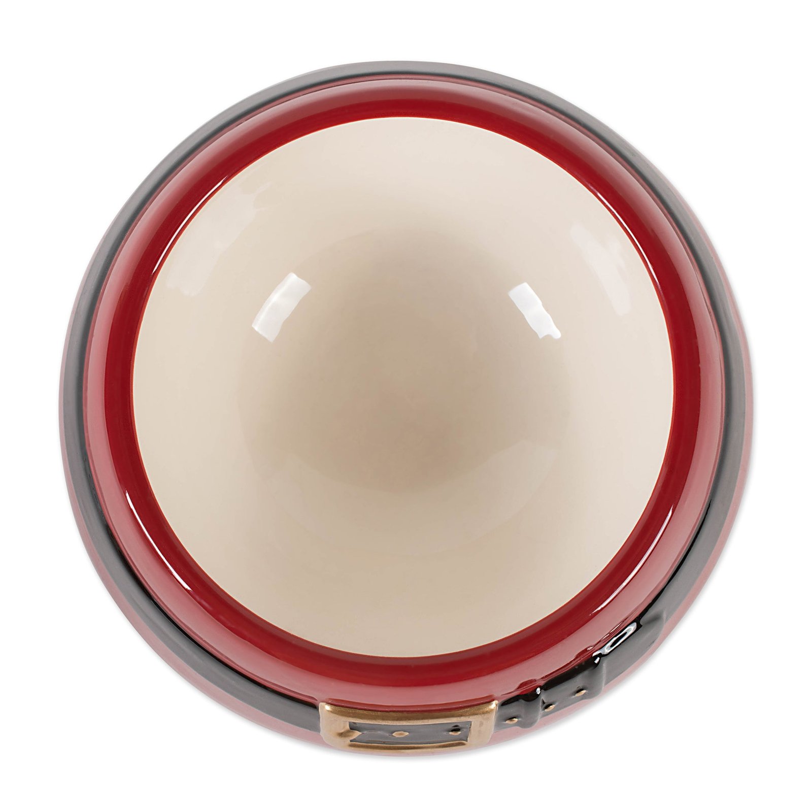 ceramic santa claus single pet bowl, 8x3.25"