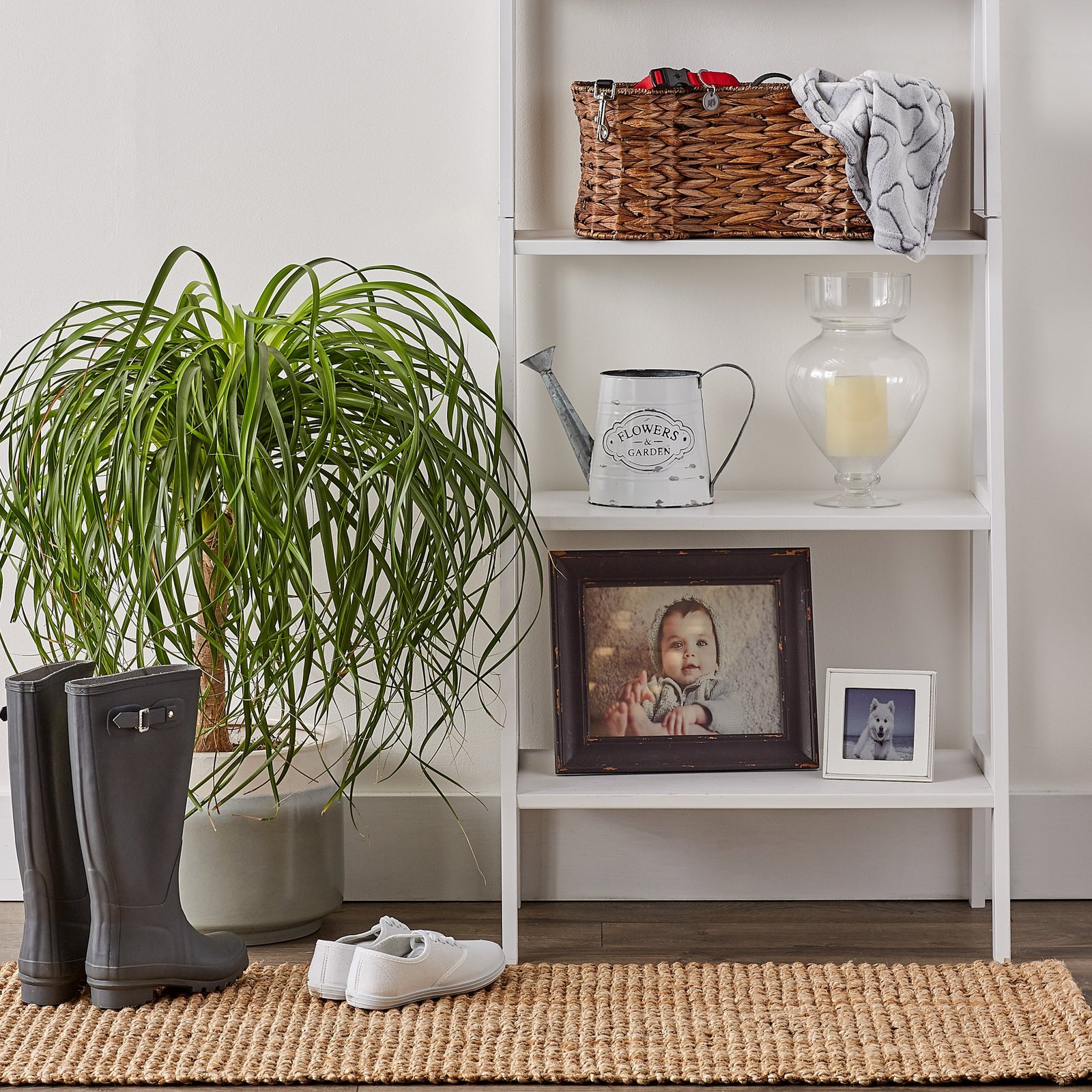 bone dry hyacinth pet storage basket, bone shaped, brown, small 17.75x11x7.5"