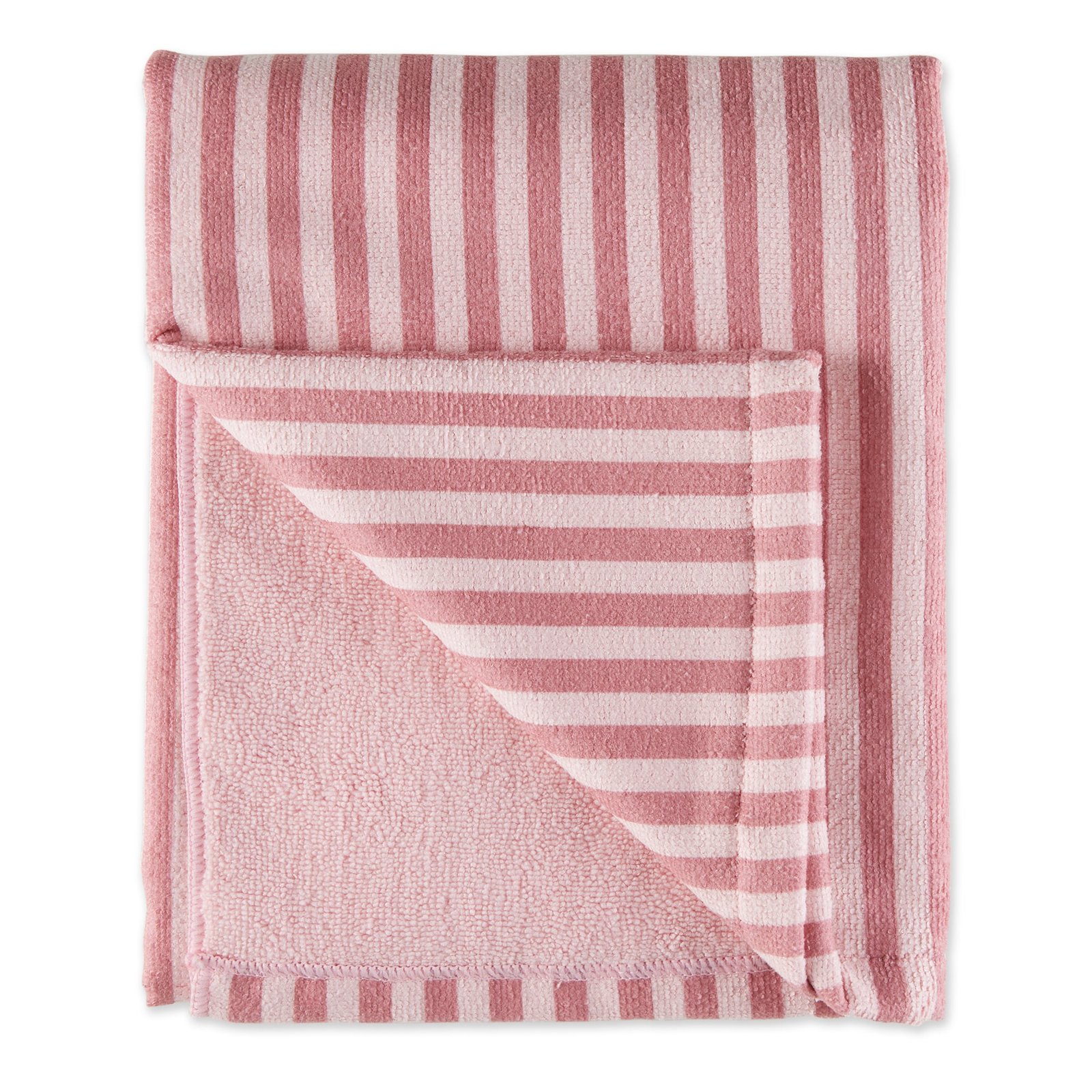 bone dry stripe pet towel, absorbent microfiber, rose. large 41x23.5"
