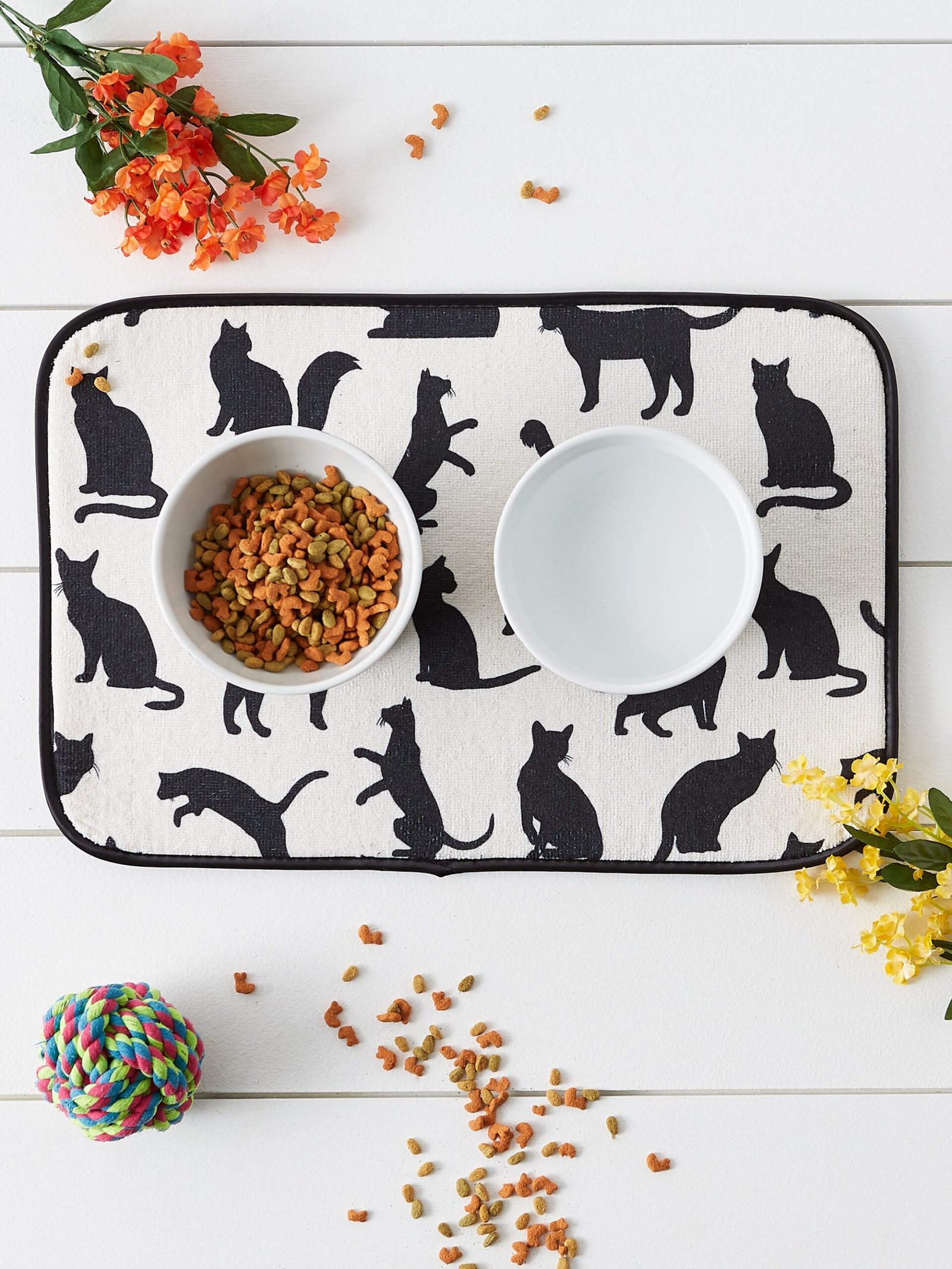 cat silhouette pet mat