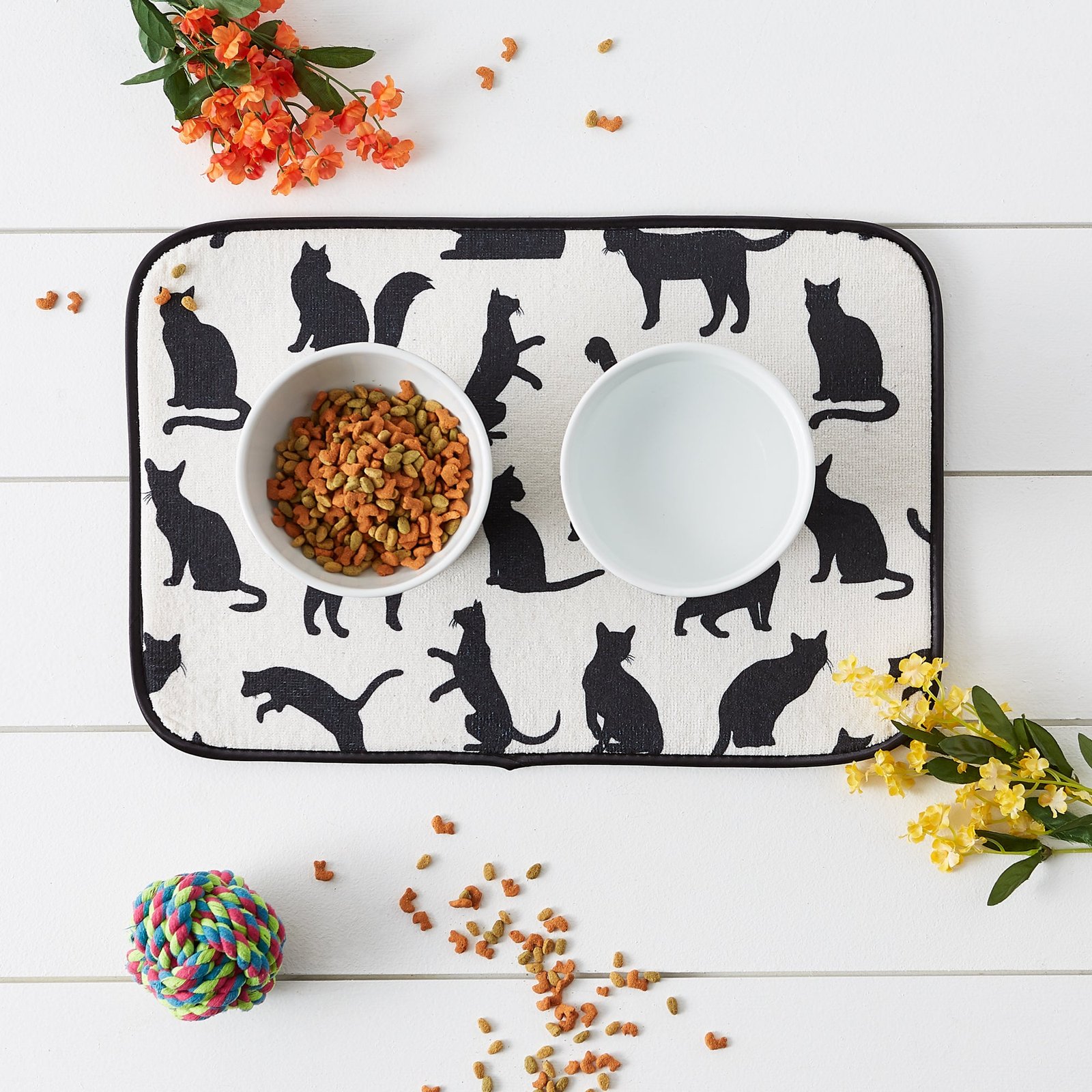 cat silhouette pet mat