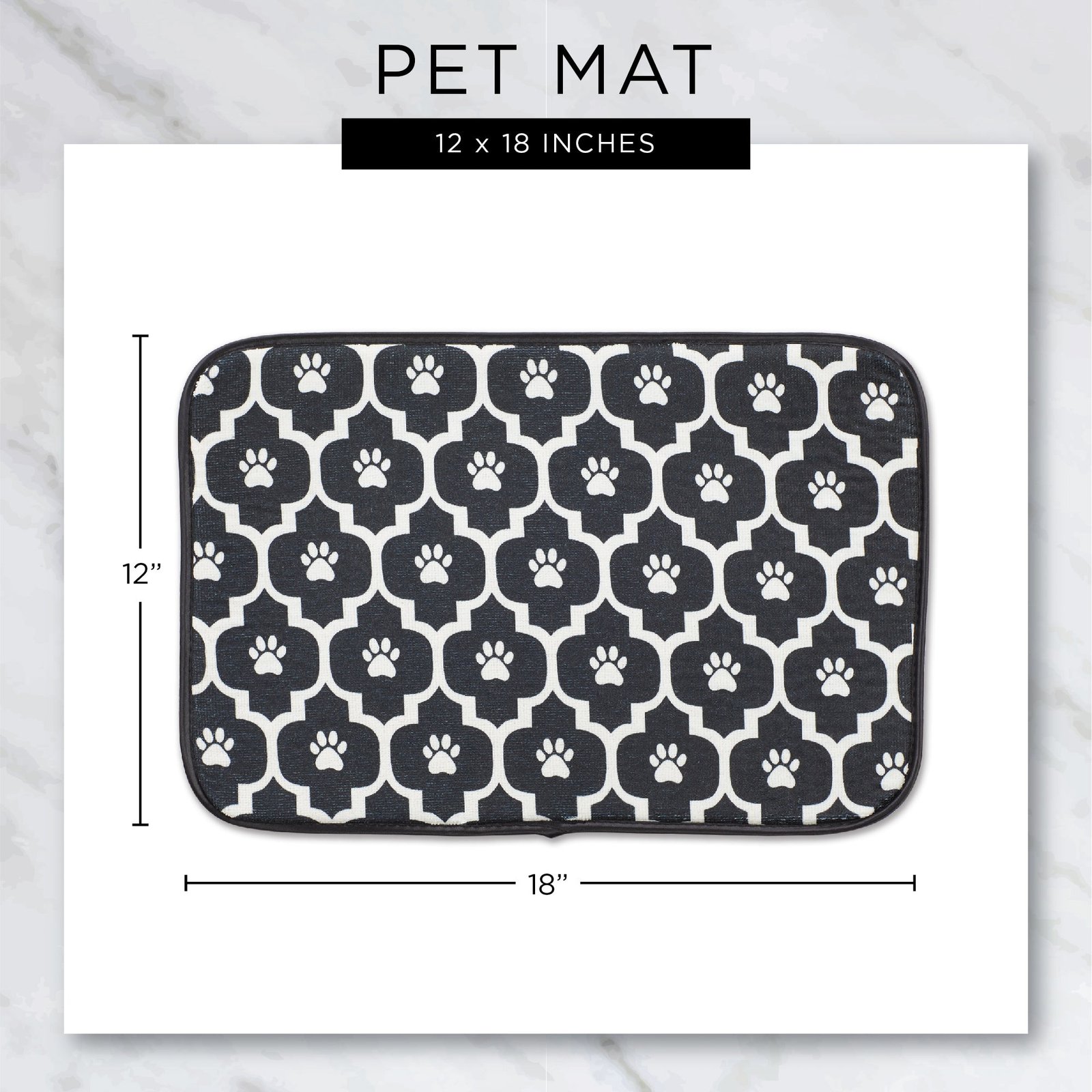 cat silhouette pet mat
