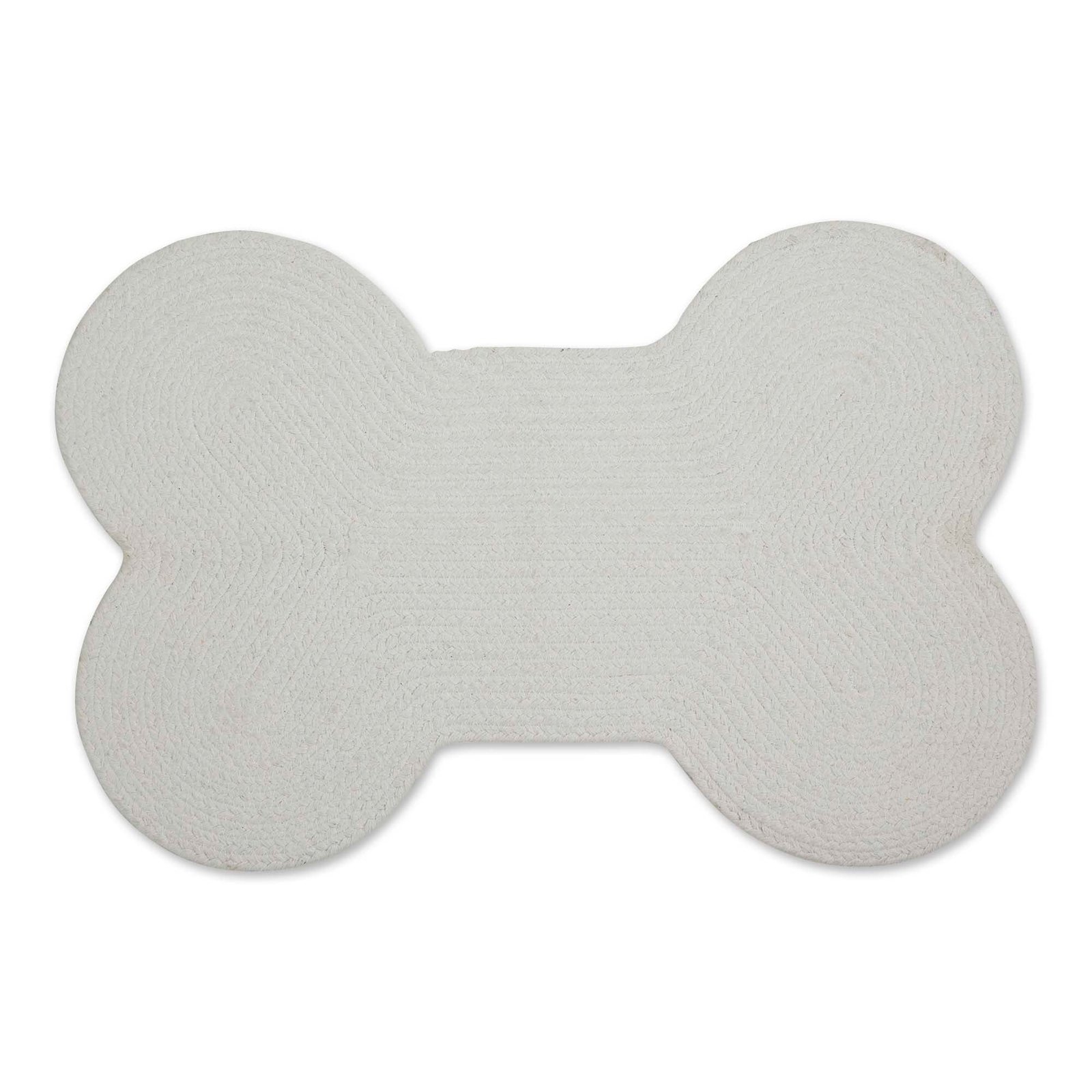 black & white buffalo check bone shaped pet mat 16x24