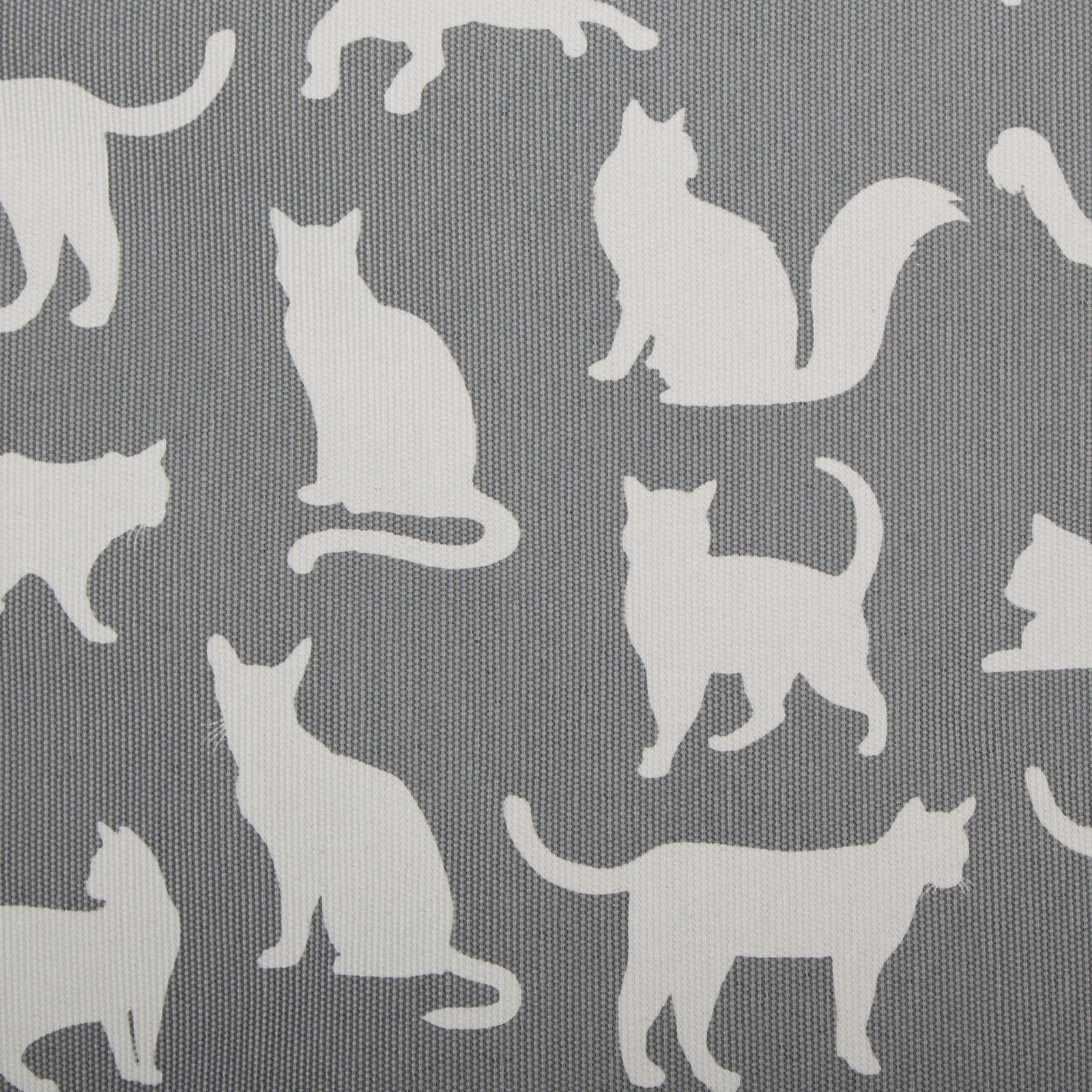 polyester pet bin cats meow gray rectangle large 17.5x12x15