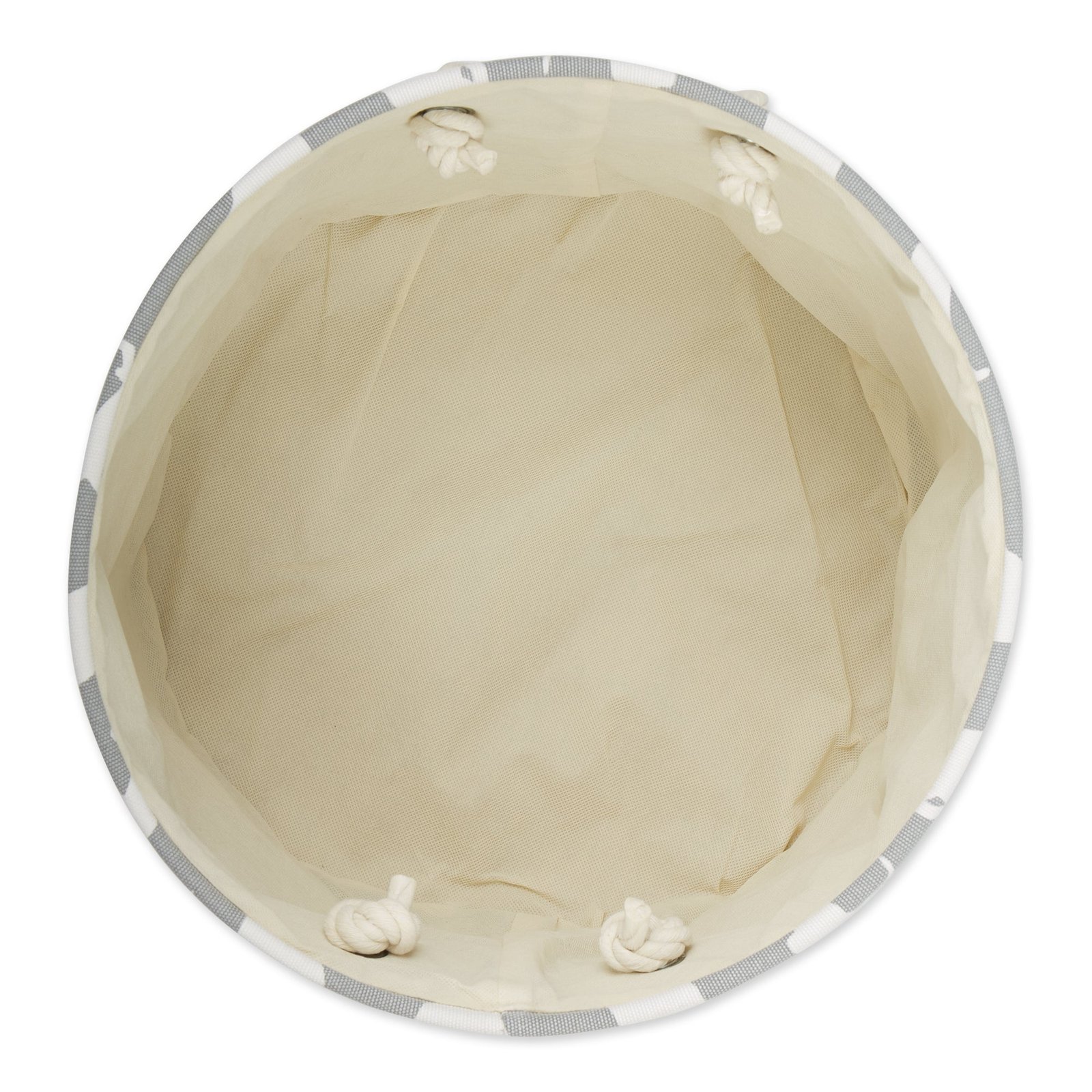 collapsible pet storage bin, dog show print, gray, medium round 12x15"