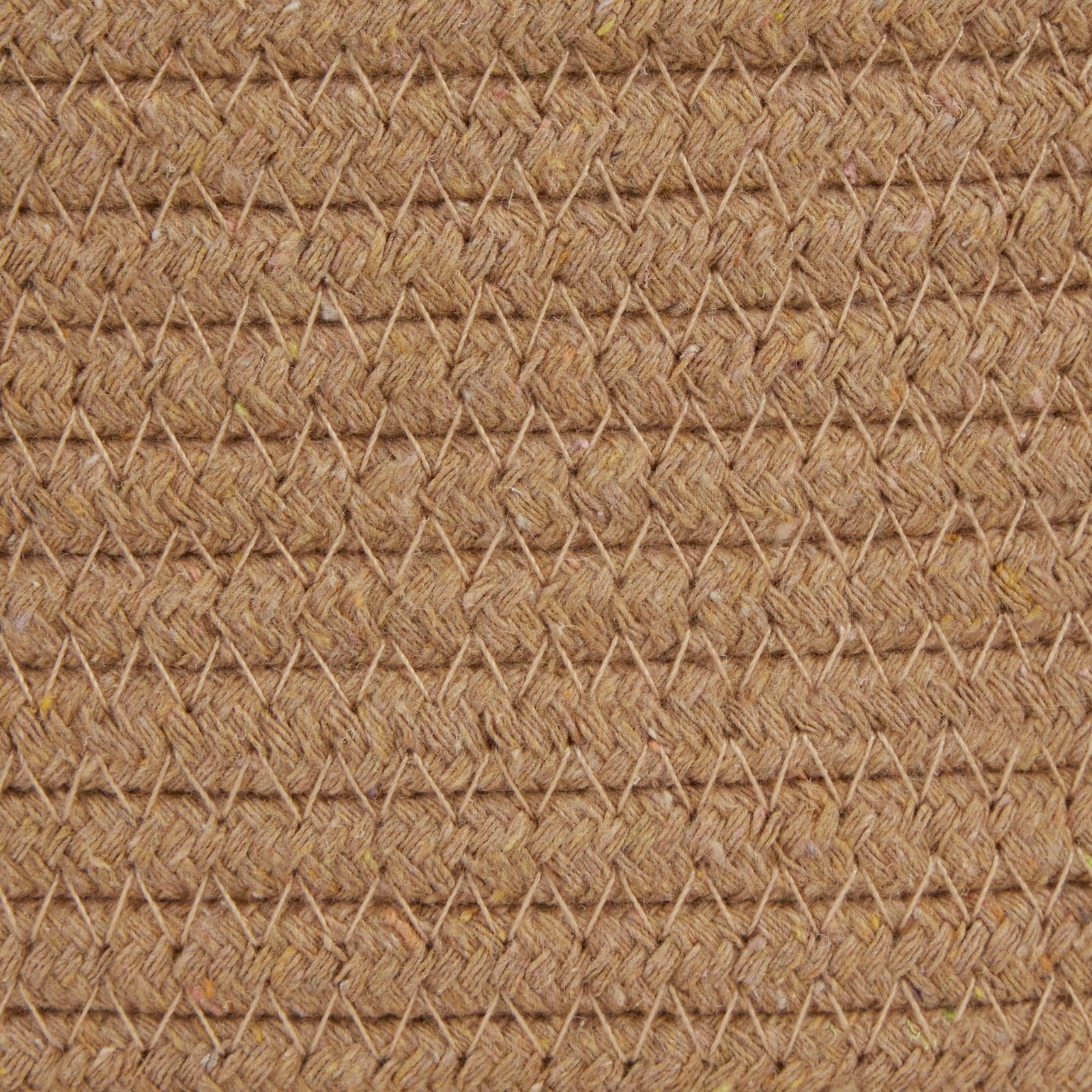 cotton pet storage basket, pom poms, beige/black 15.75x6.25"