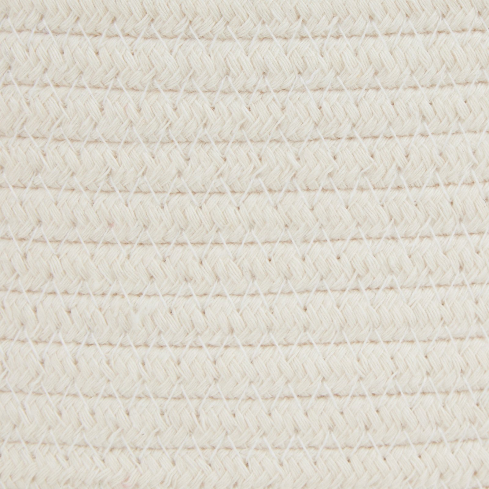 cotton pet storage basket, pom poms, white/pink 15.75x6.25"