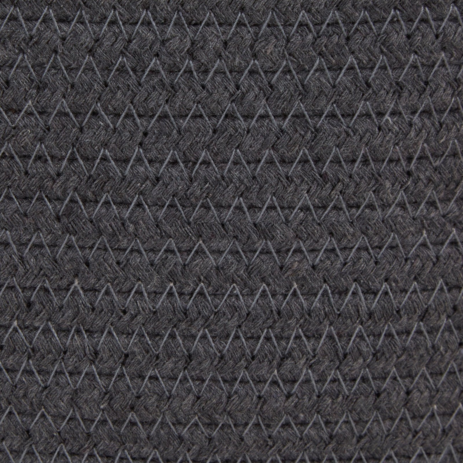 bone dry cotton pet storage basket, pom poms, dark gray/pink 15.75x6.25"