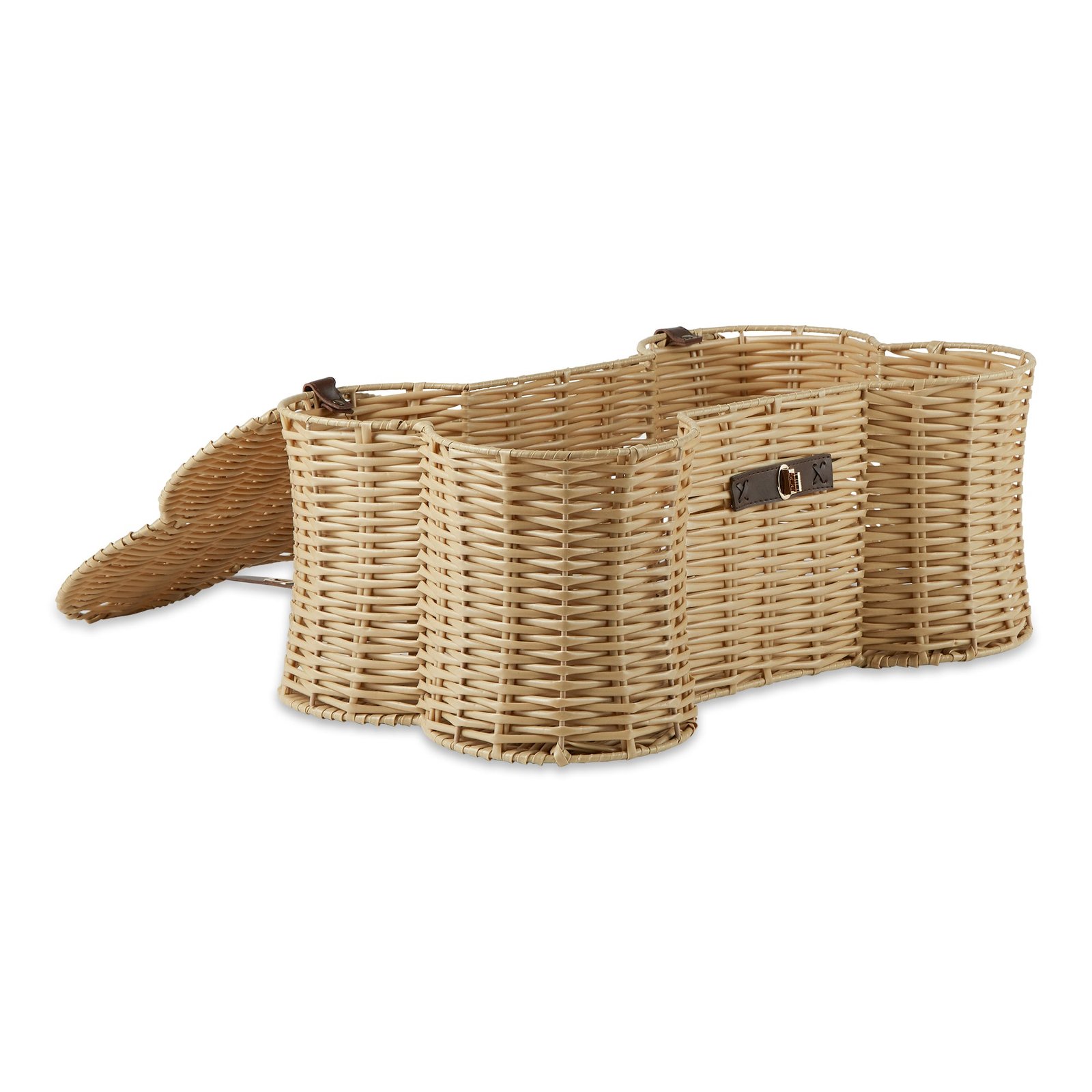 bone dry pet toy storage basket, bone shaped, beige 21x13x8"