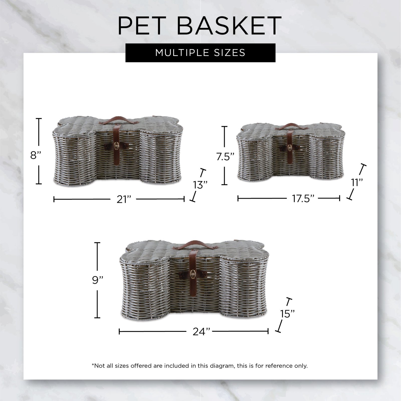 bone dry pet toy storage basket, bone shaped, gray, large 24x15x9"