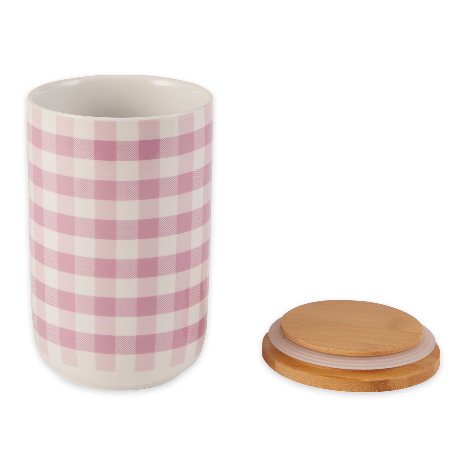 pansy petite check pet treat canister 4.5 cup capacity