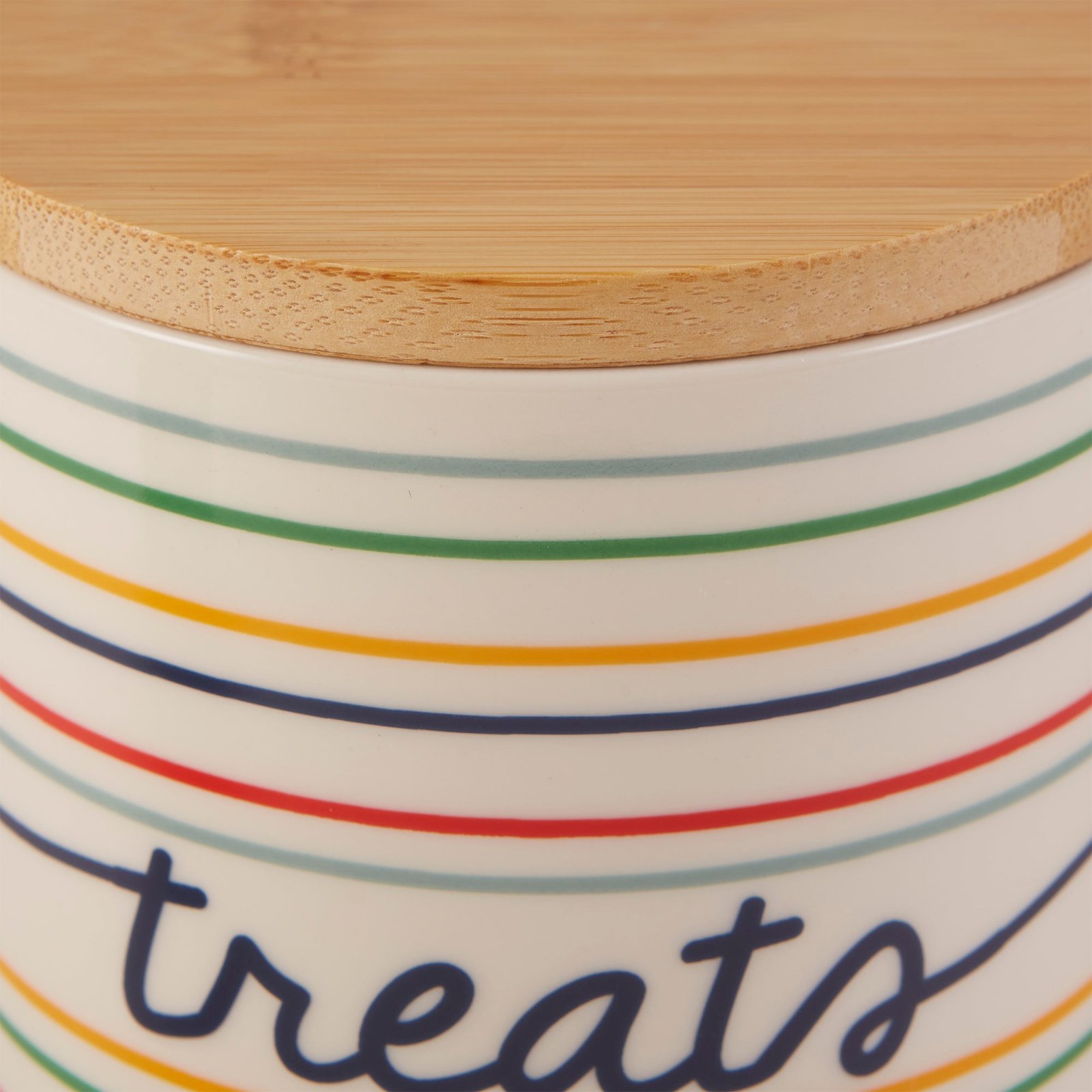 striped pet treat canister 4.5 cup capacity