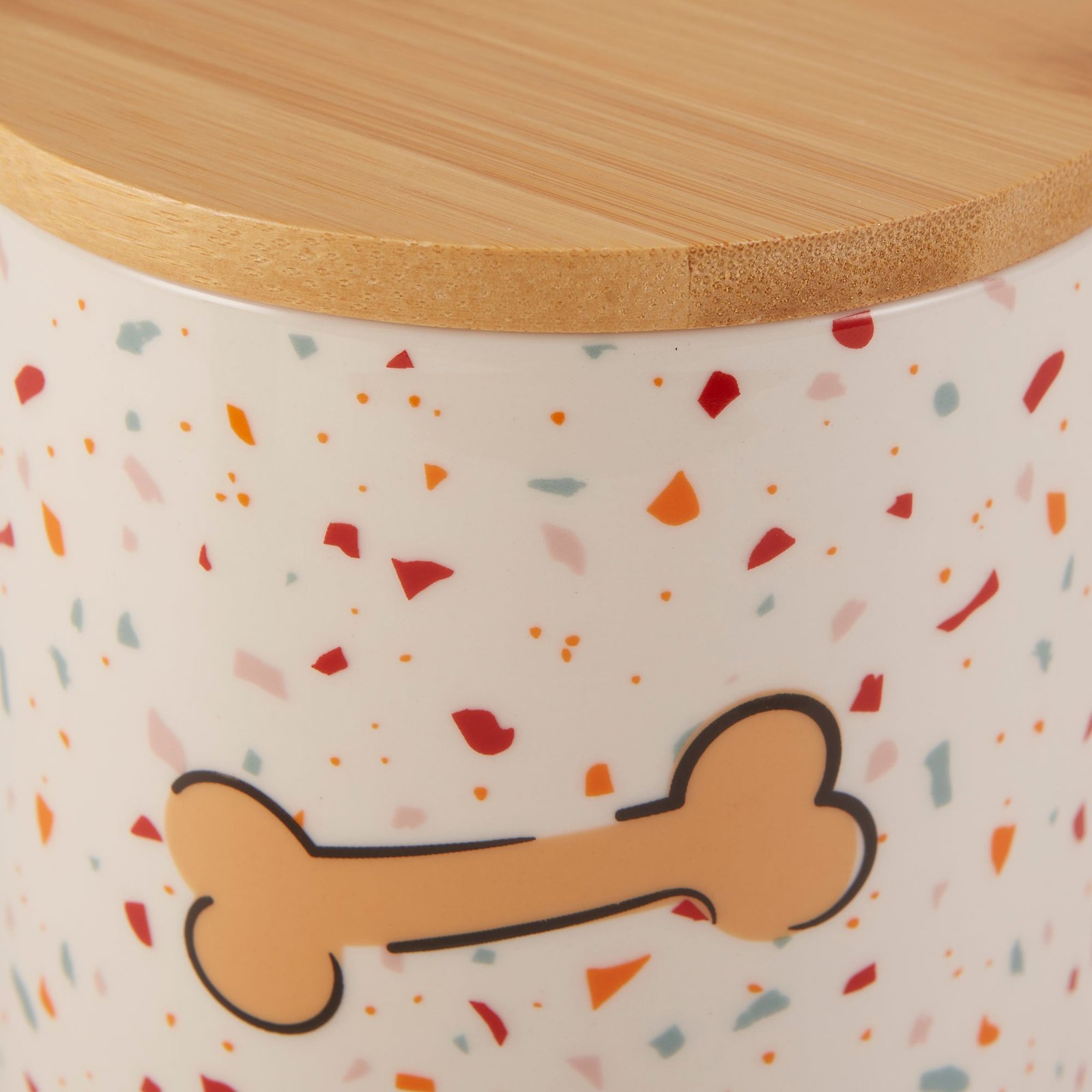 terrazzo pet treat canister 4.5 cup capacity