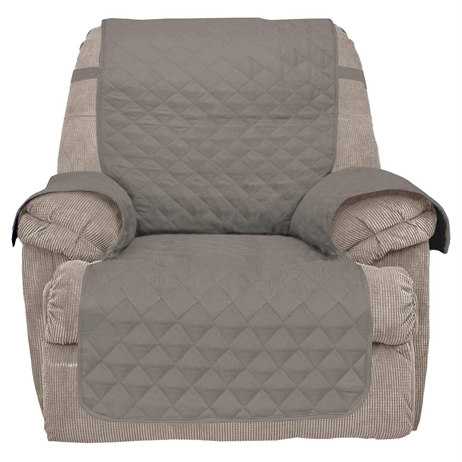 bone dry reversible pet furniture cover, grey, recliner 84x91"