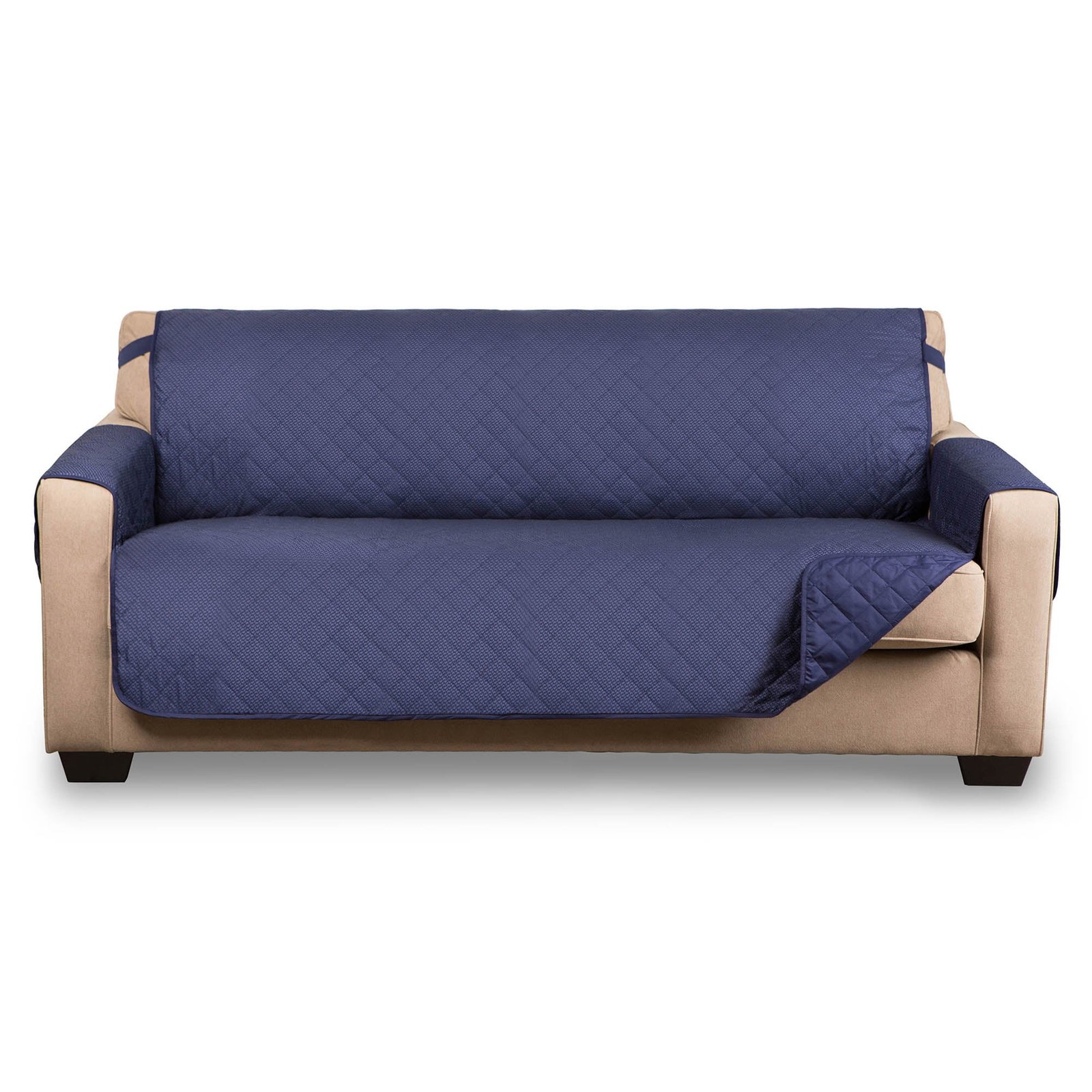 bone dry reversible pet furniture cover, navy, loveseat 98x76"