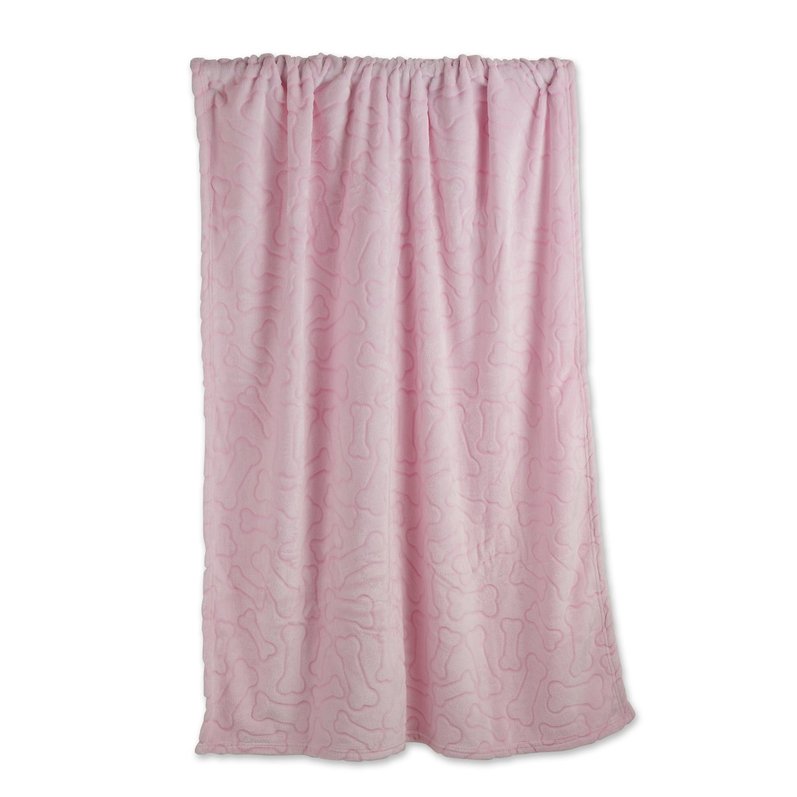 bone dry fleece pet blanket, embossed bone print, pink 36x48"