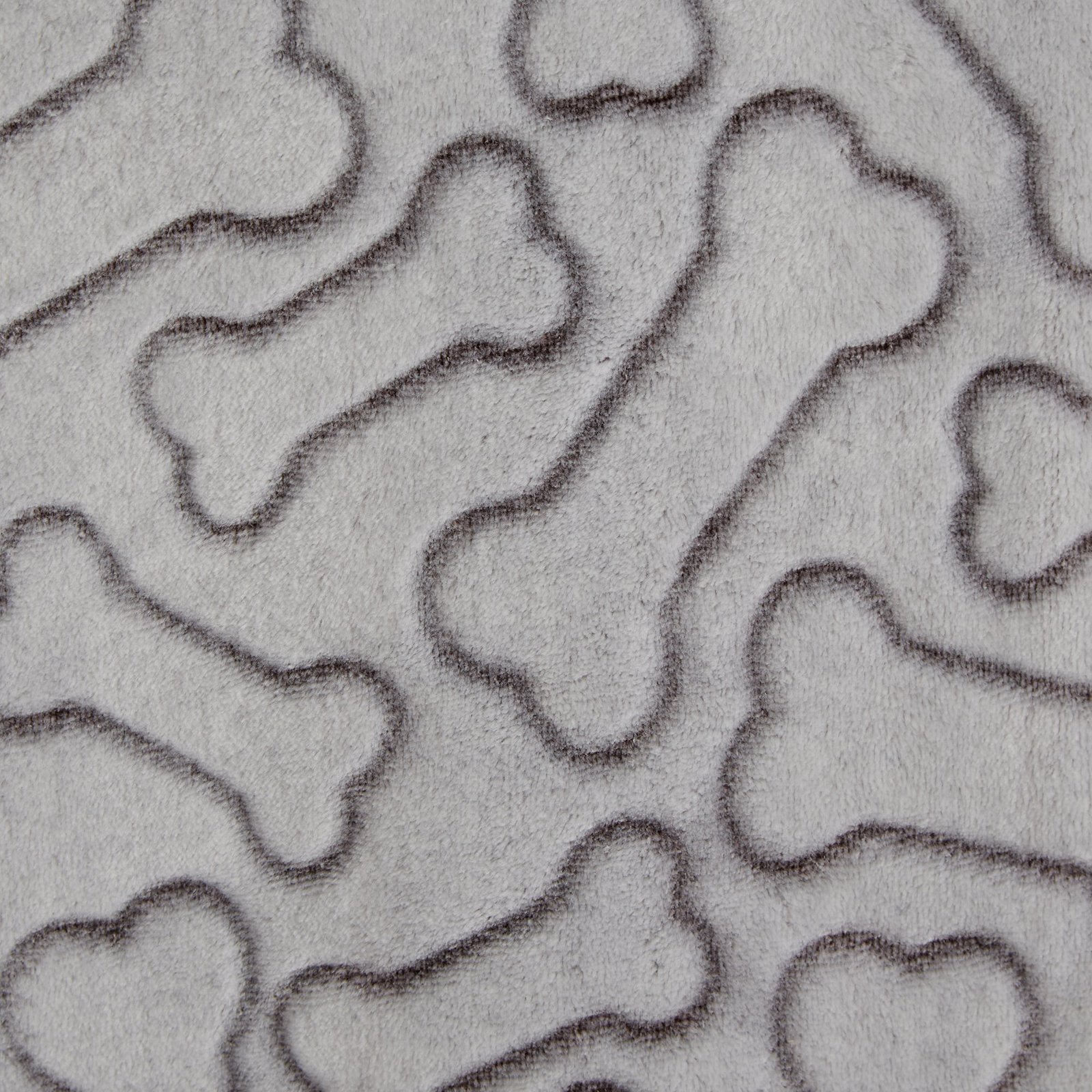 bone dry fleece pet blanket, embossed bone print, taupe 36x48"
