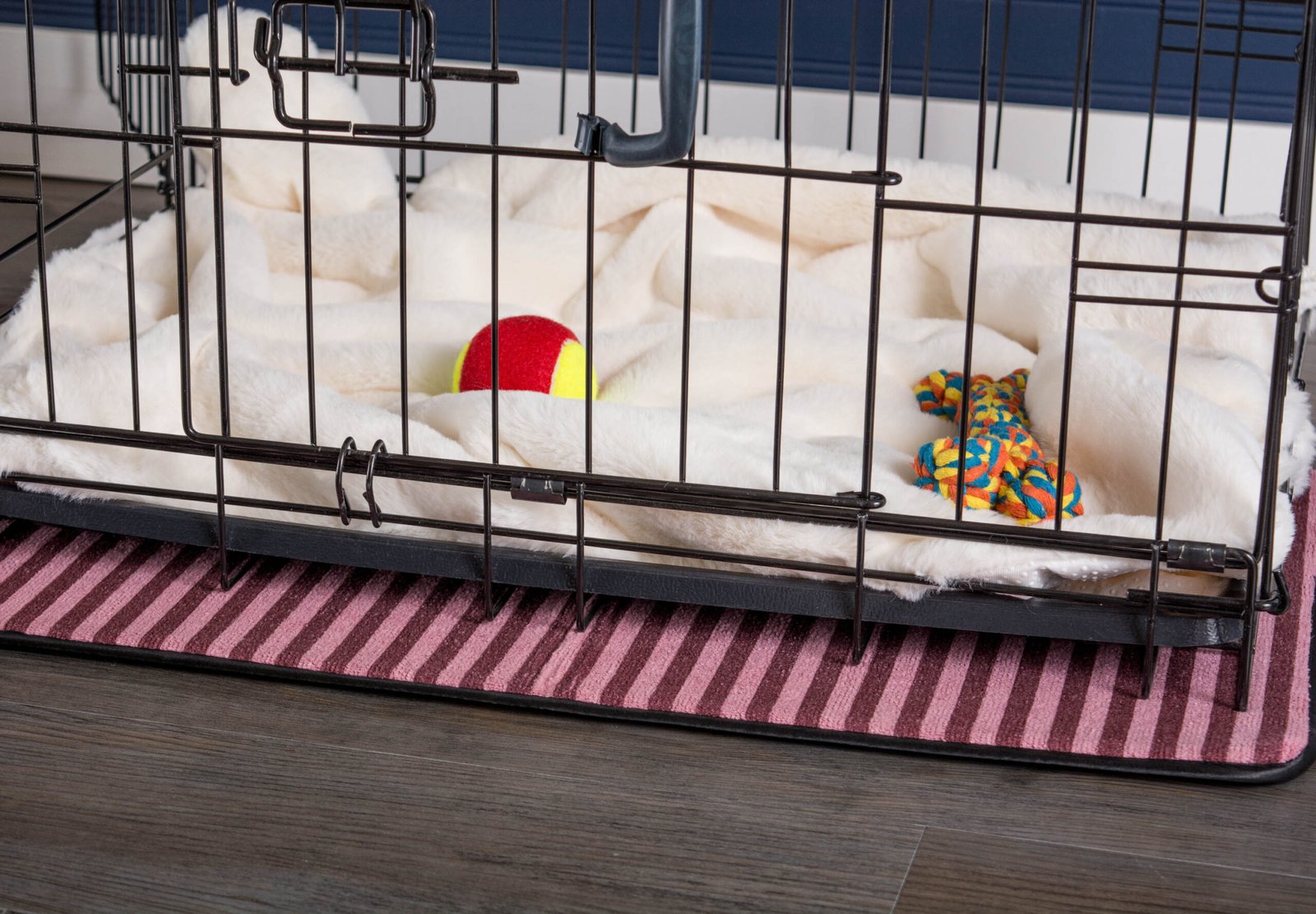 pet crate liner, faux fur, white, x large 22x36"