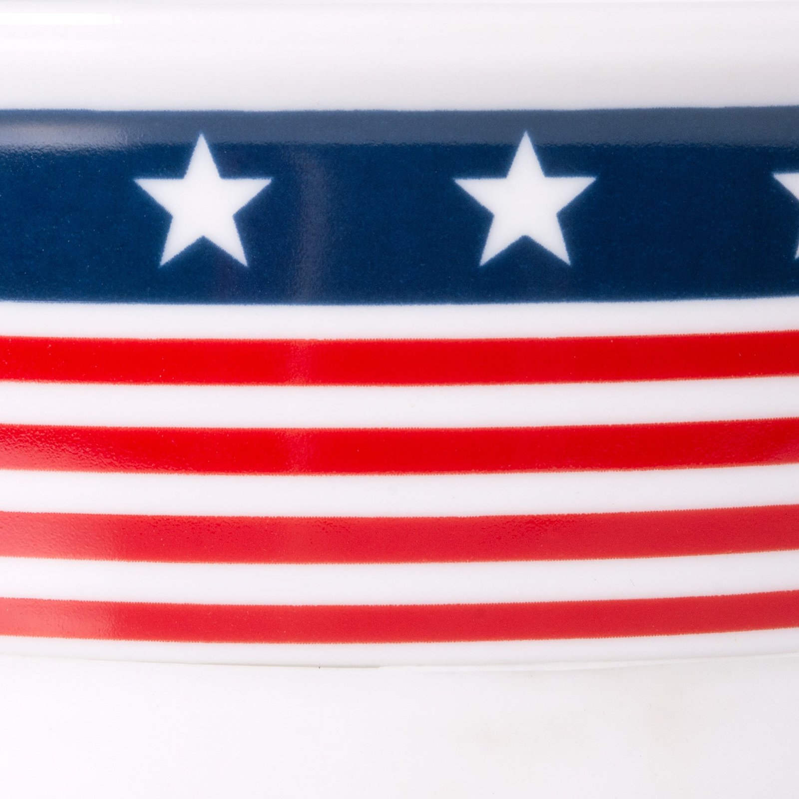 stars & stripes single pet bowl, large 3.75 c. capacity