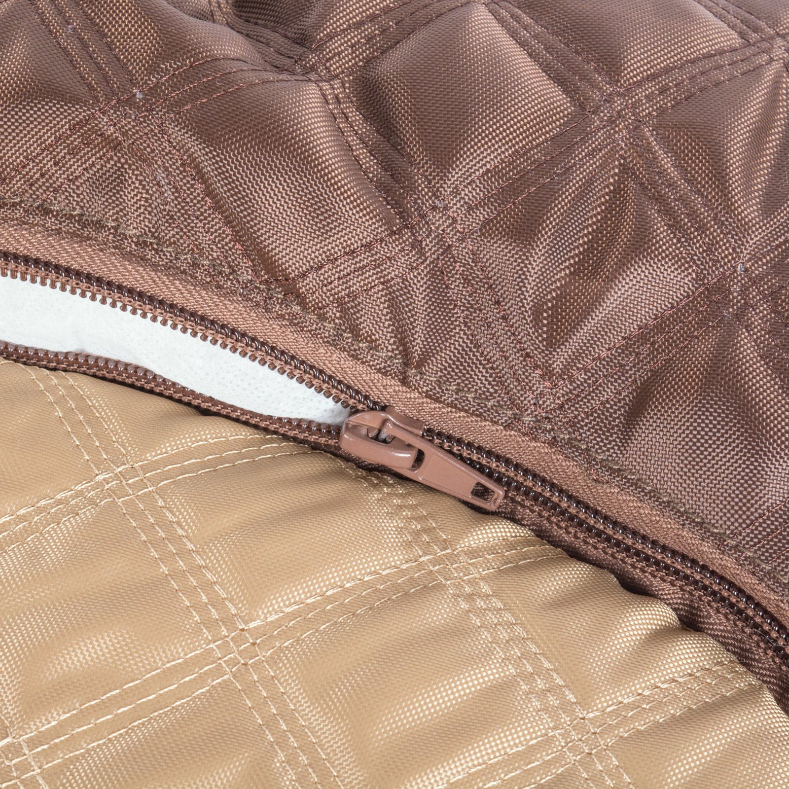 bone dry pet bed/mat, quilted border cushion, brown, medium 20x28"