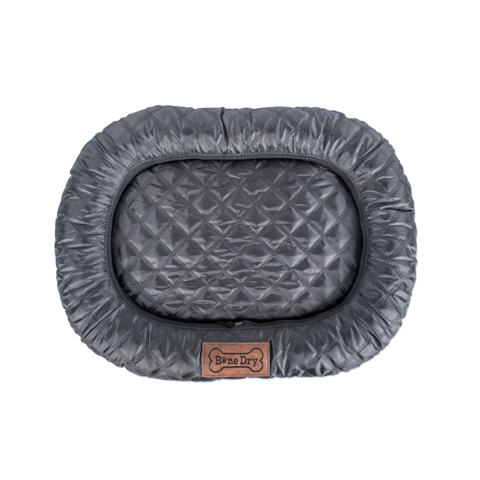 bone dry pet bed/mat, quilted border cushion, black, x large 26x39"