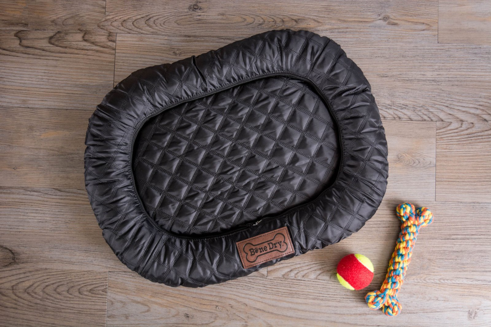 bone dry pet bed/mat, quilted border cushion, black, x large 26x39"