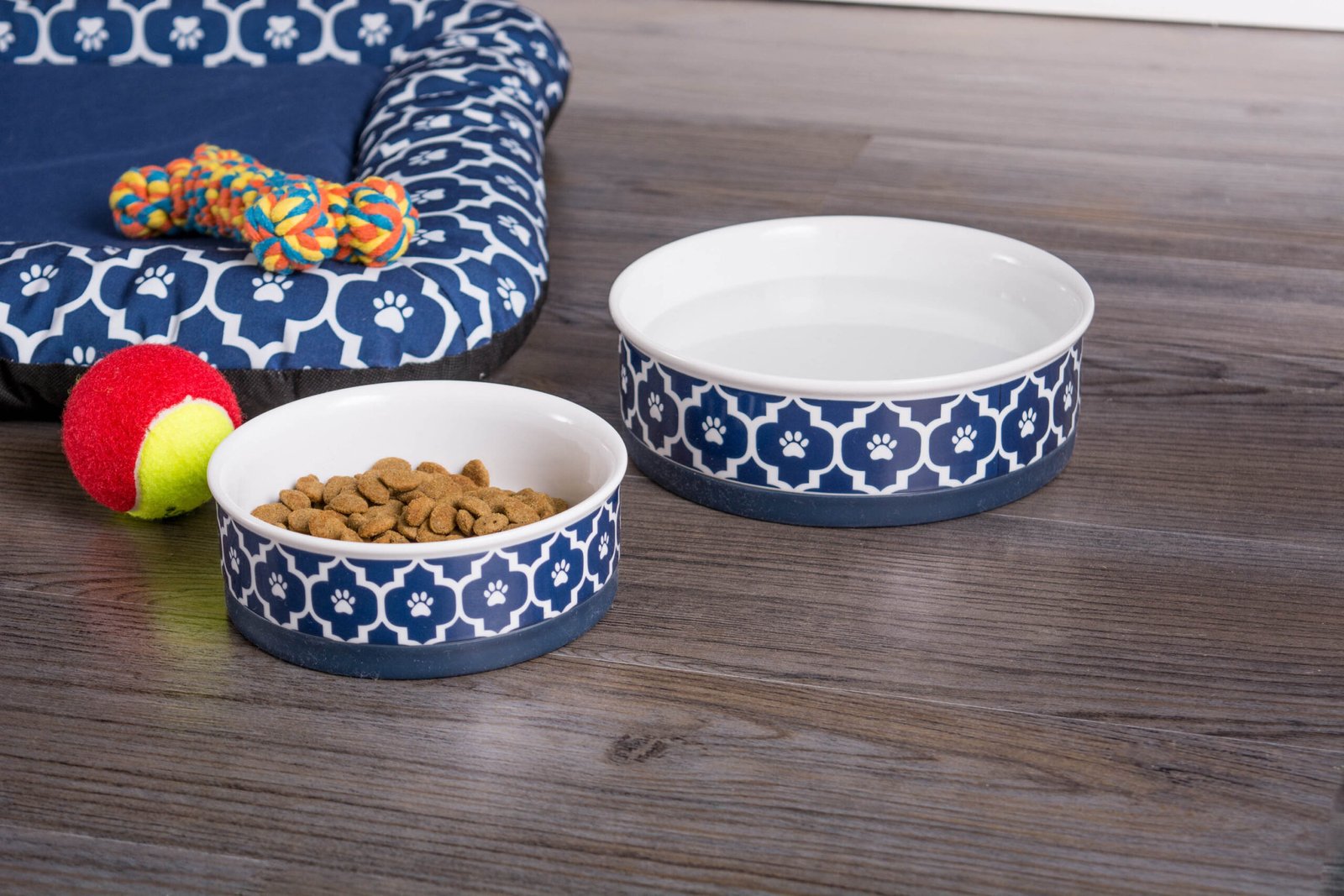 bone dry pet bed/mat, lattice paw print border cushion, gray, large 22x34"