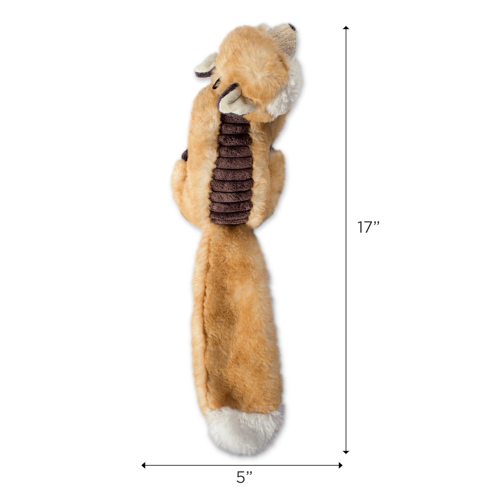 beaver & fox plush squeaker pet toy set of 2