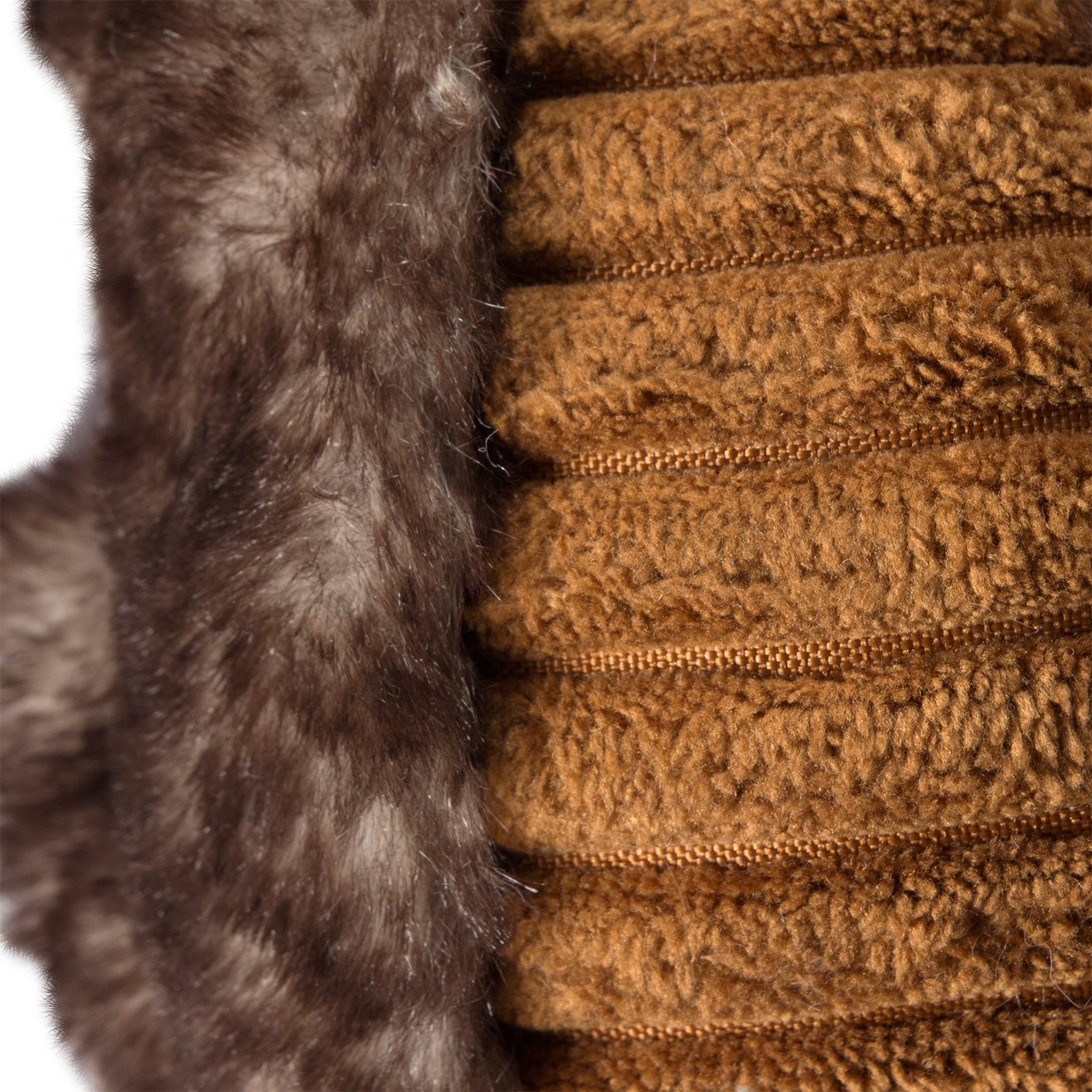 beaver & fox plush squeaker pet toy set of 2