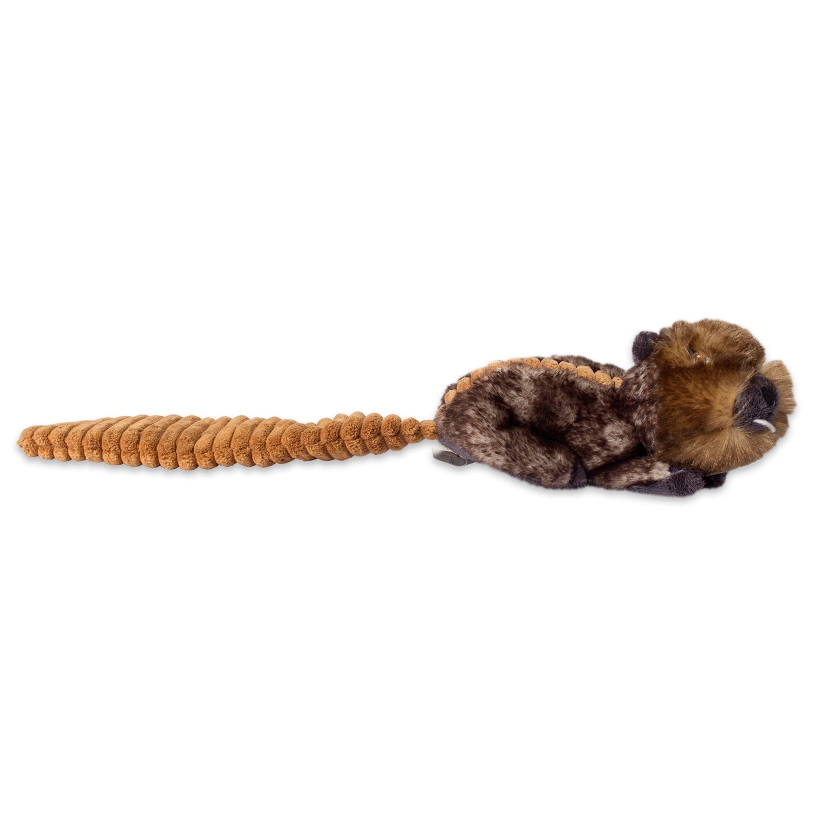 beaver & fox plush squeaker pet toy set of 2