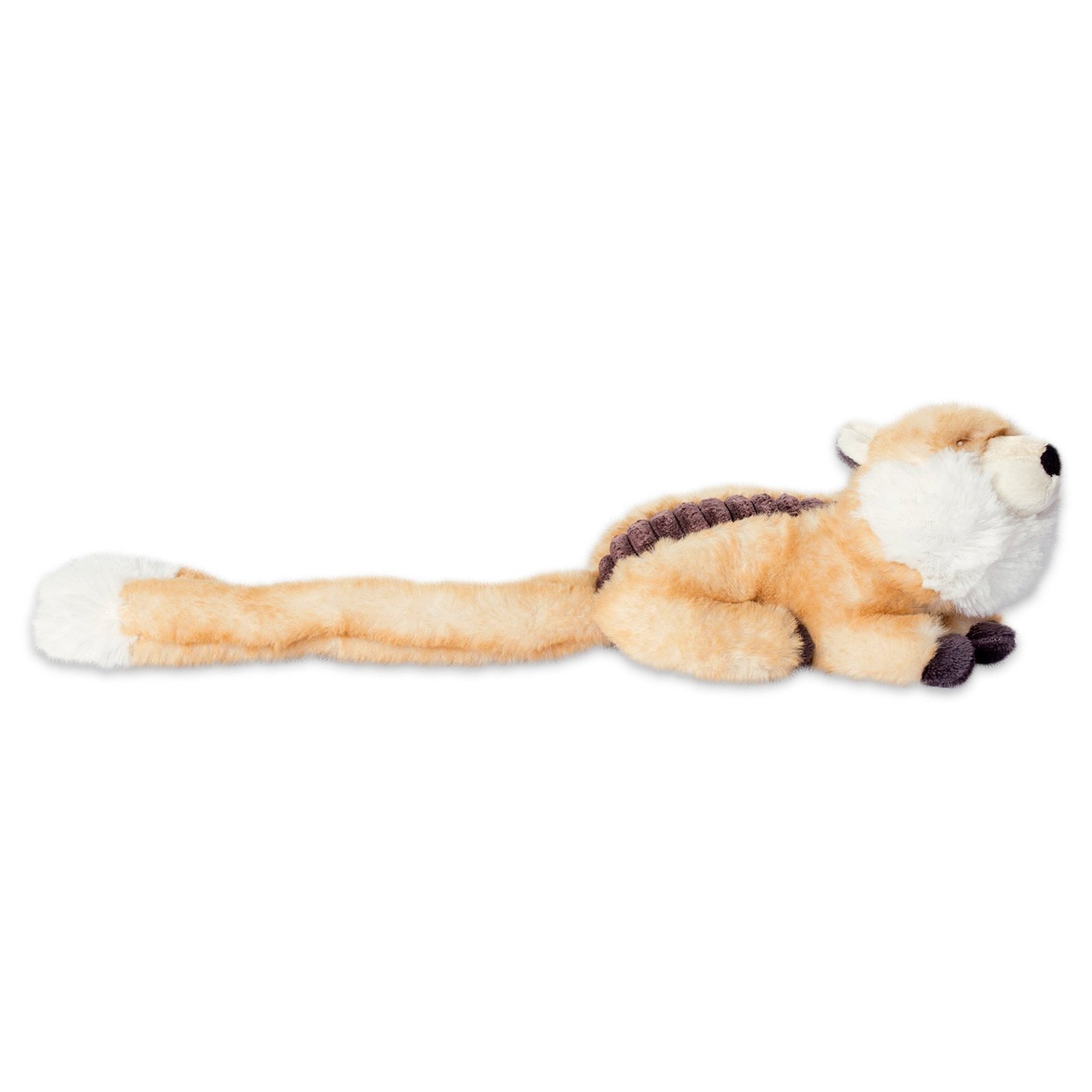 beaver & fox plush squeaker pet toy set of 2