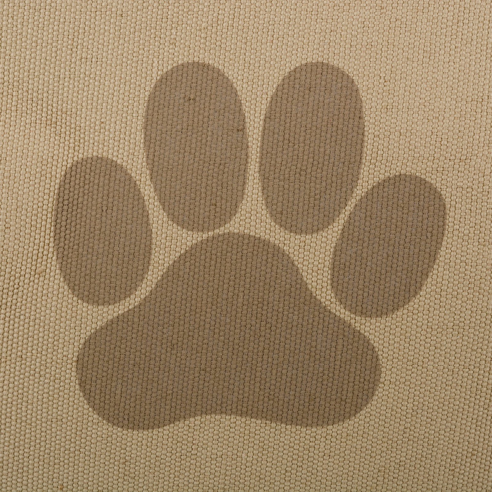 bone dry collapsible pet storage bin, paw print, taupe, medium 16x10x12"