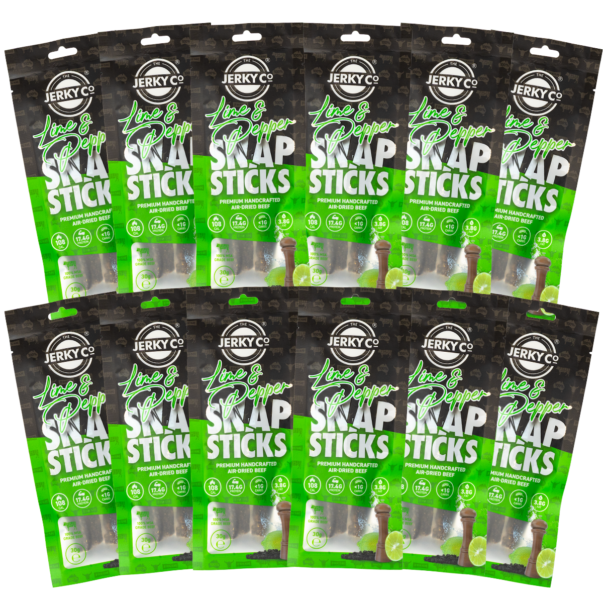 snap sticks lime & pepper 12 x 30g