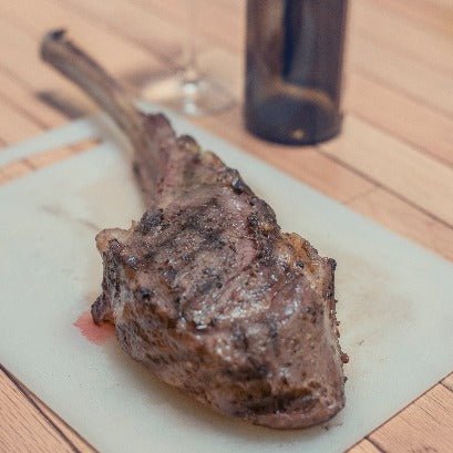bison tomahawk ribeye steak